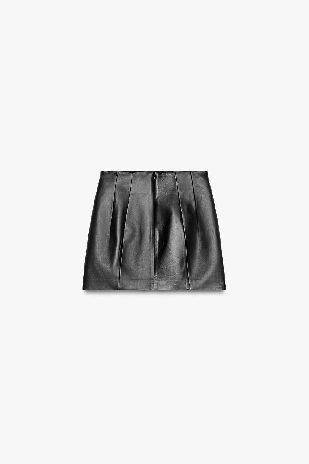 ZW COLLECTION LIMITED EDITION 100% LEATHER SHORT SKIRT - Zara фото 13