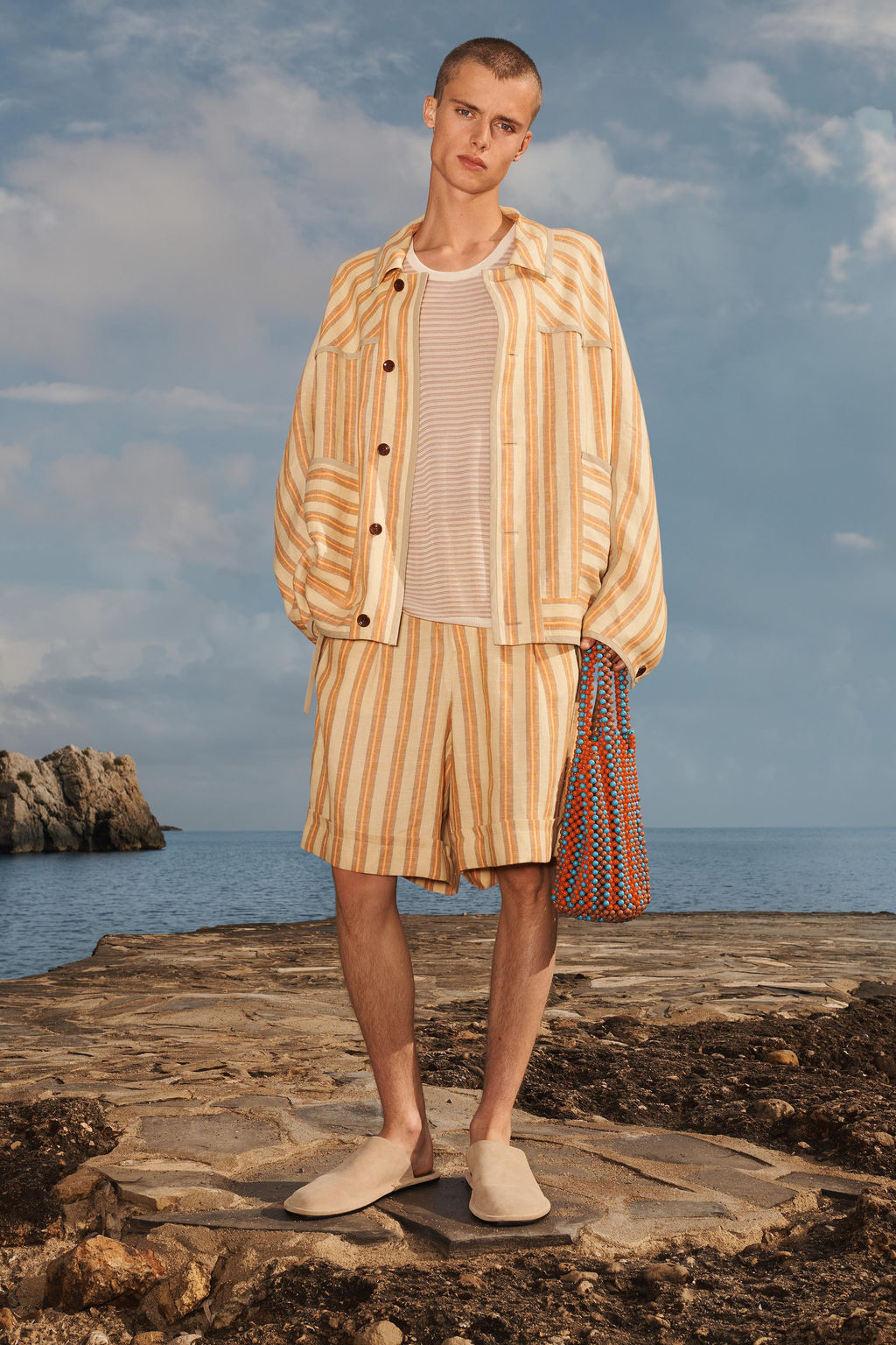 LIMITED EDITION STRIPED LINEN BERMUDA SHORTS - Zara фото 8