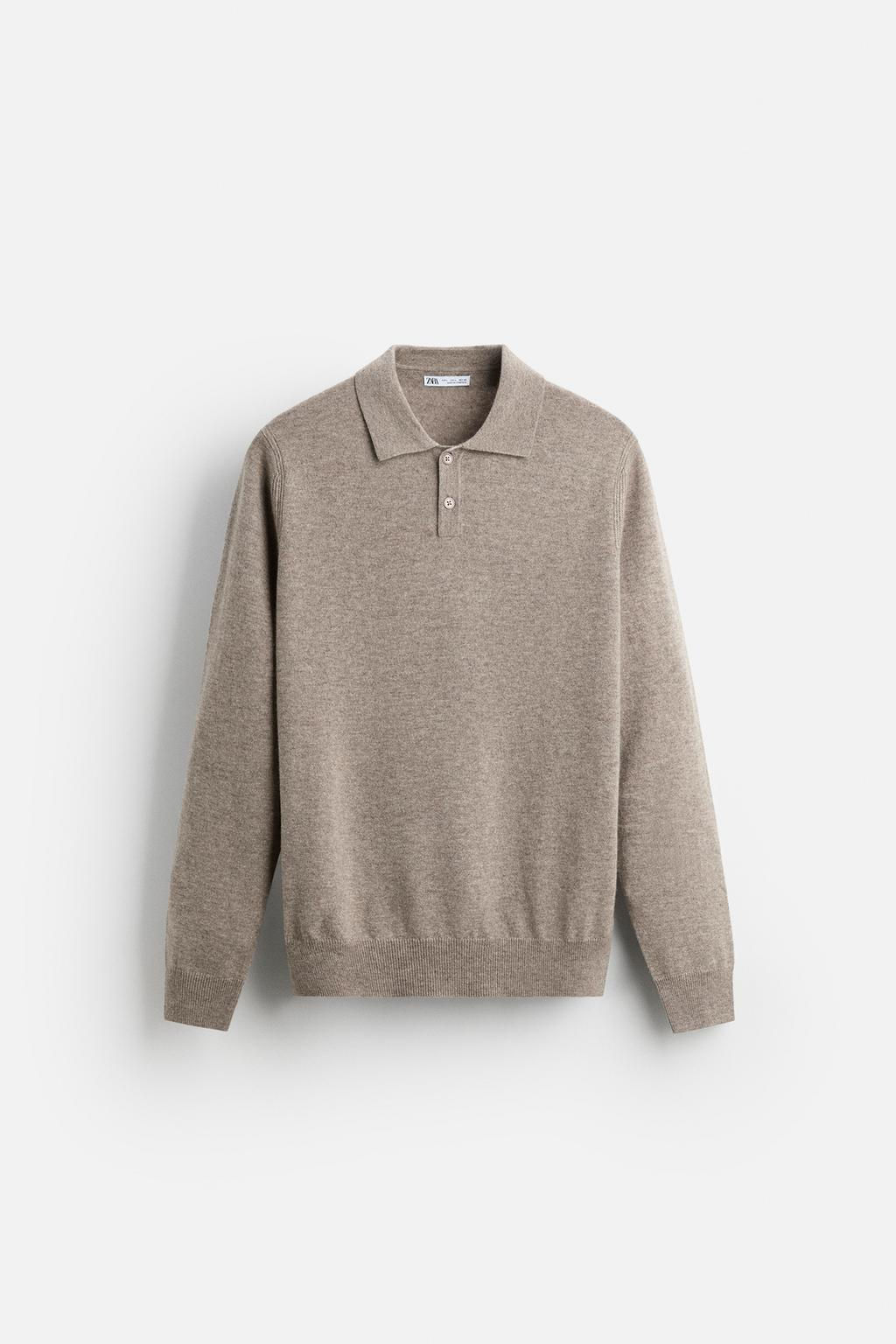 WOOL - CASHMERE KNIT POLO SHIRT - Zara фото 7