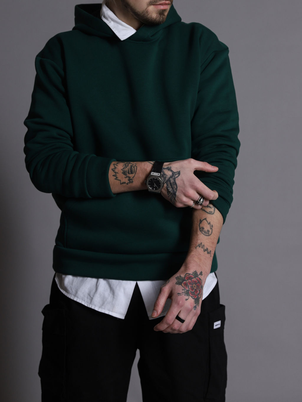 Толстовка, Худи К201-ИЗИ Изумруд