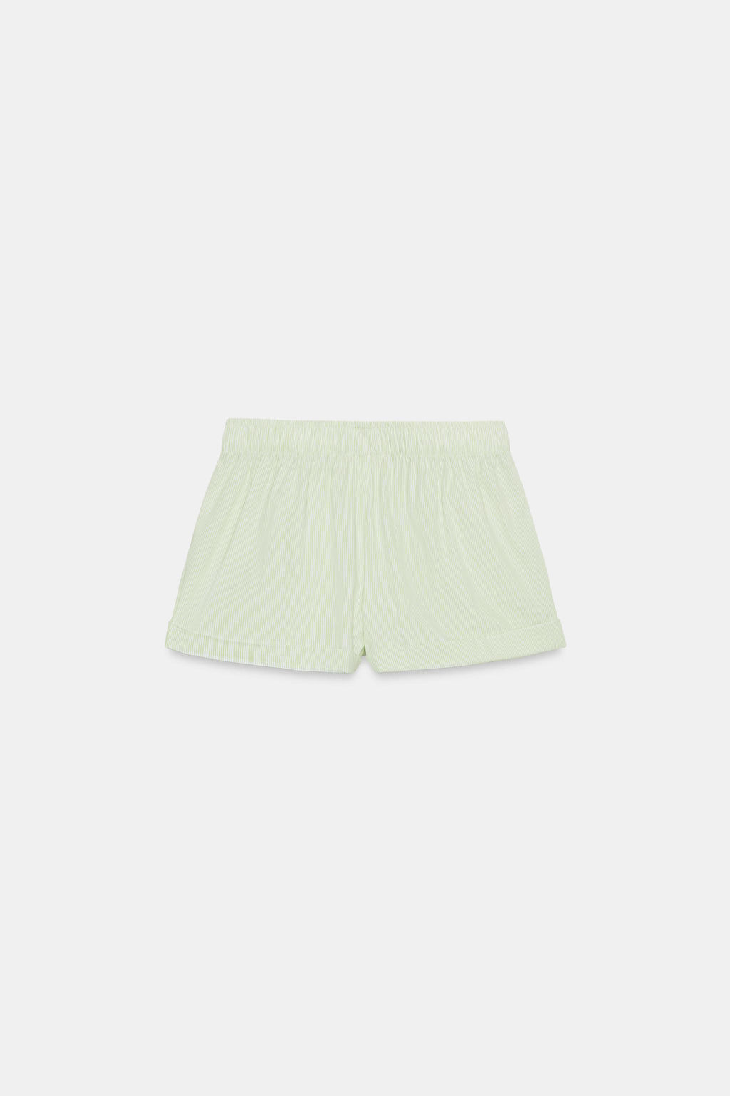 SHORTS POPEL?N RAYAS / Verde/Blanco - Zara фото 9
