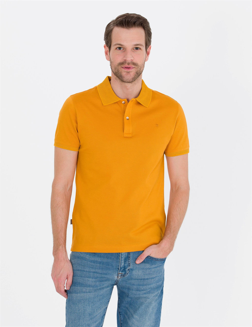 Safran Slim Fit Polo Yaka Merserize Ti__rt - Pierre cardin фото 3