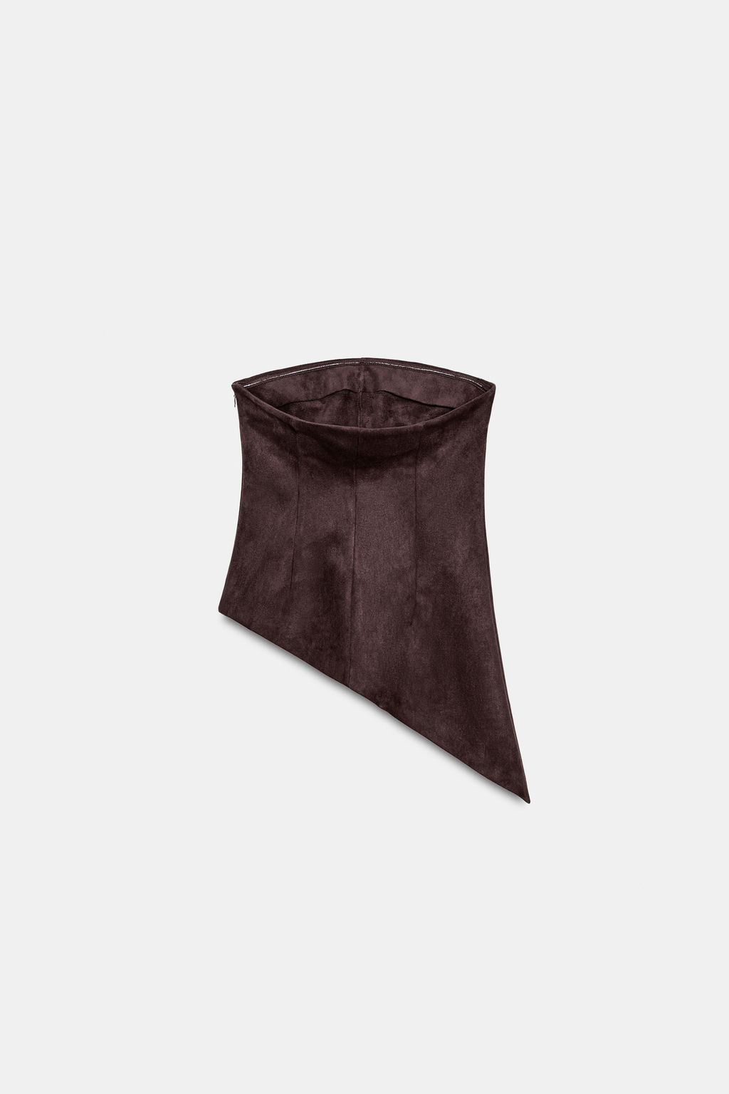 TOP ASIM?TRICO EFECTO ANTE / Marr?n chocolate - Zara фото 3
