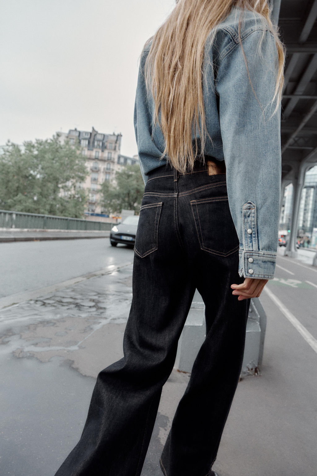 Z1975 HIGH-WAIST WIDE-LEG JEANS - Zara фото 5