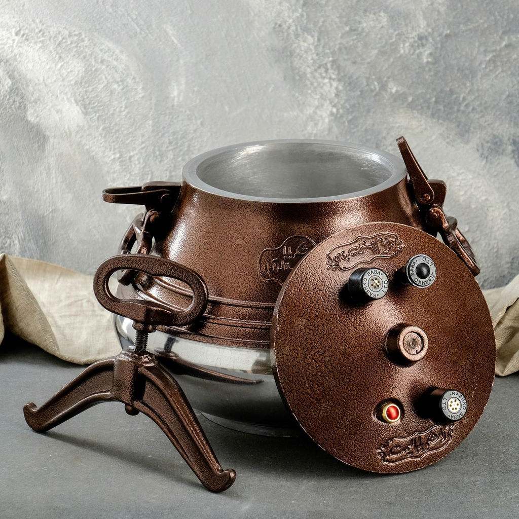 Казан (скороварка) 12,0 л Афганский, с ручками, двухцветный