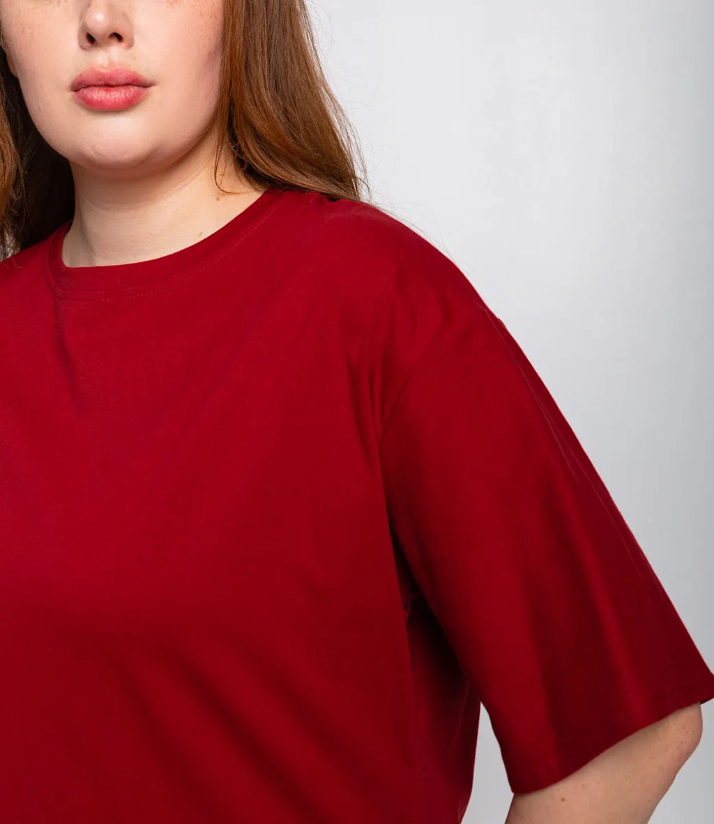 Футболка #ОКТ075001, бордовый