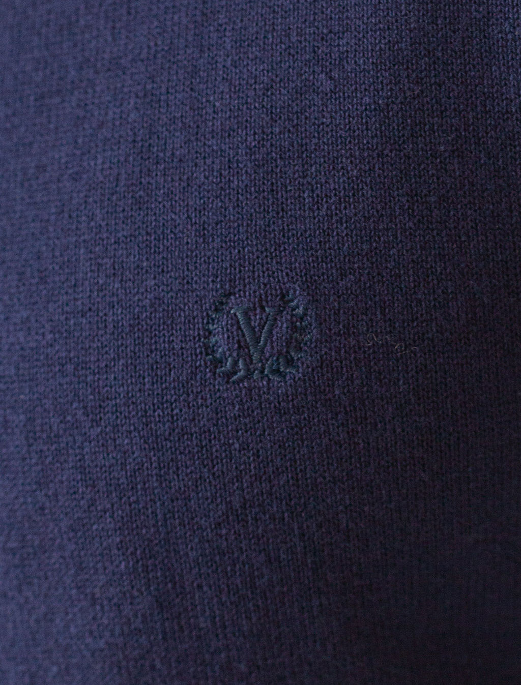 Джемпер-поло Vilatte из хлопка с нейлоном темно-синий  фото 3