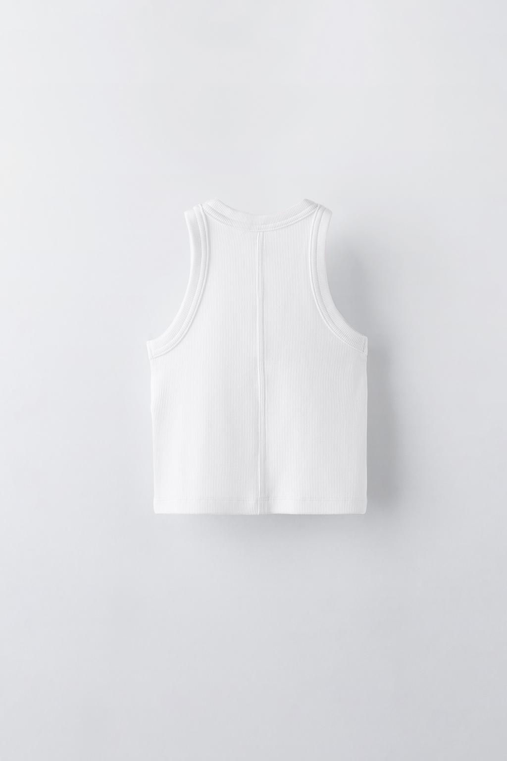 RIBBED RACERBACK TOP - Zara фото 8