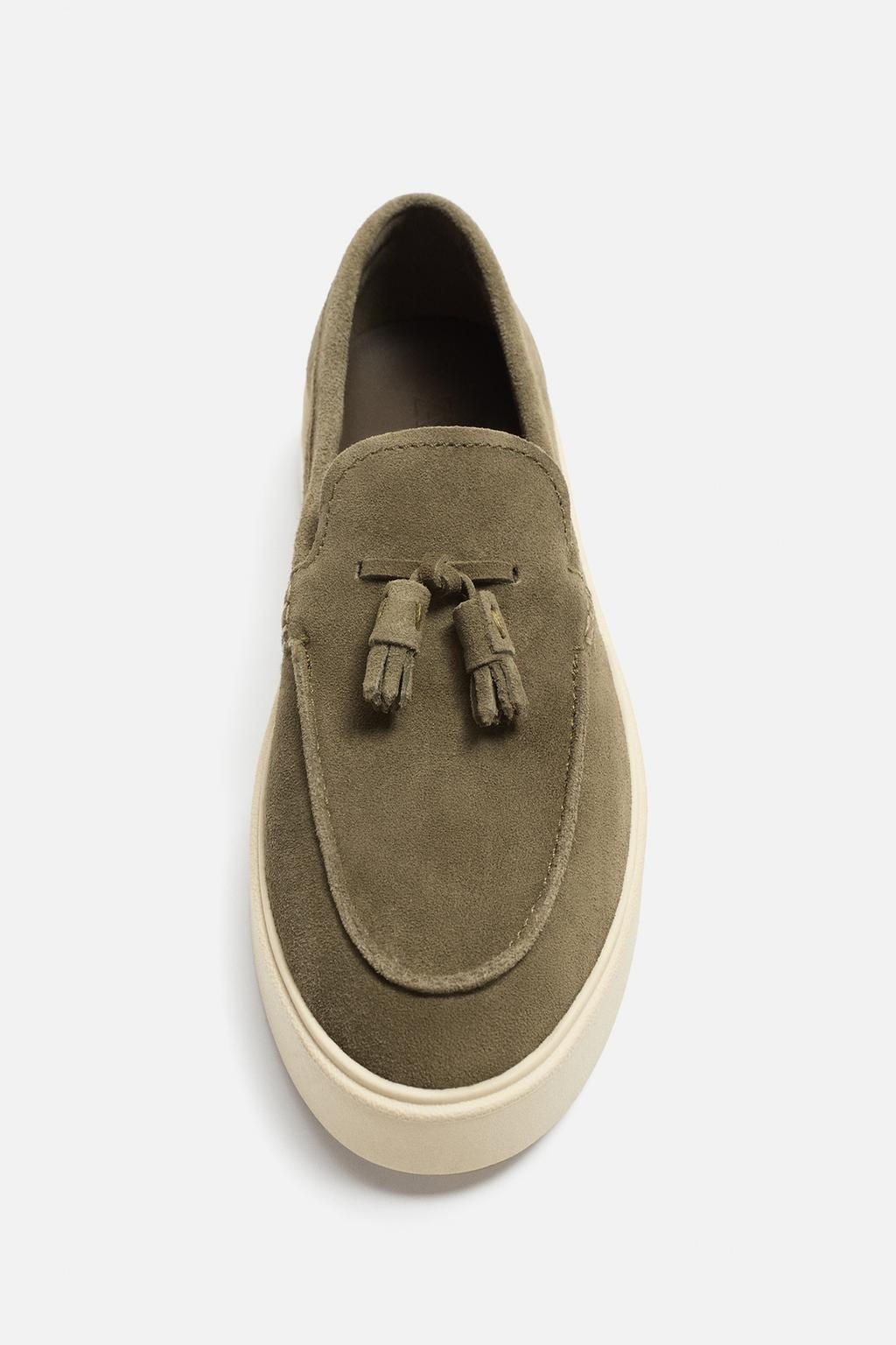 CASUAL LEATHER TASSEL LOAFERS - Zara фото 17