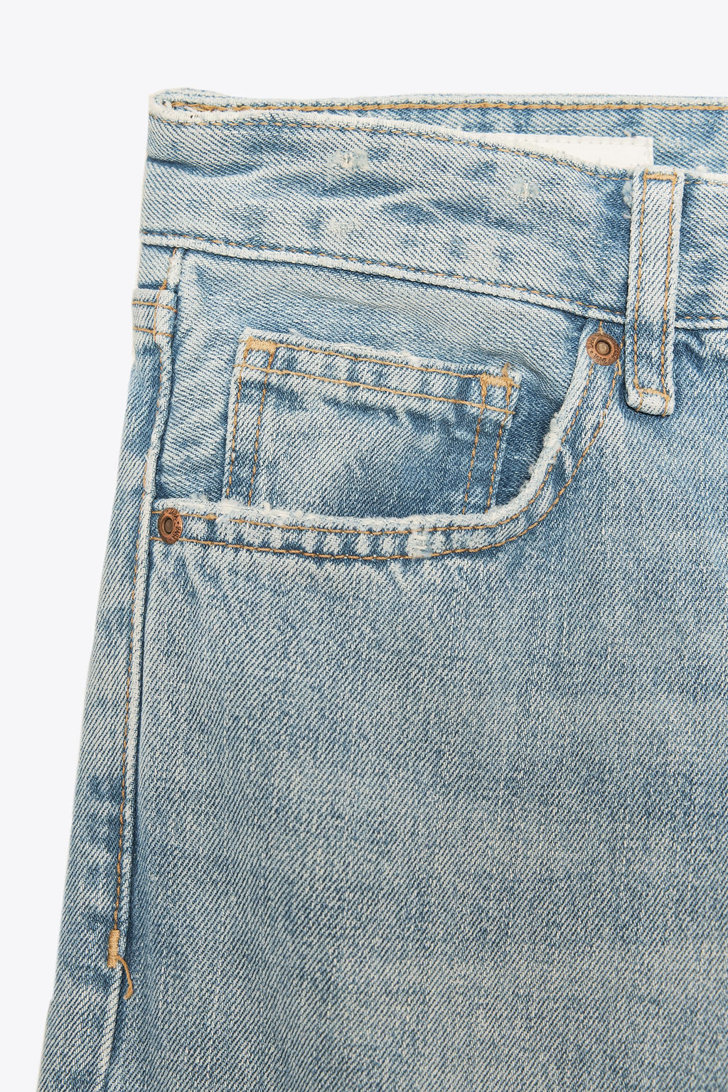 TRF WIDE LEG MID-WAIST JEANS - Zara фото 10