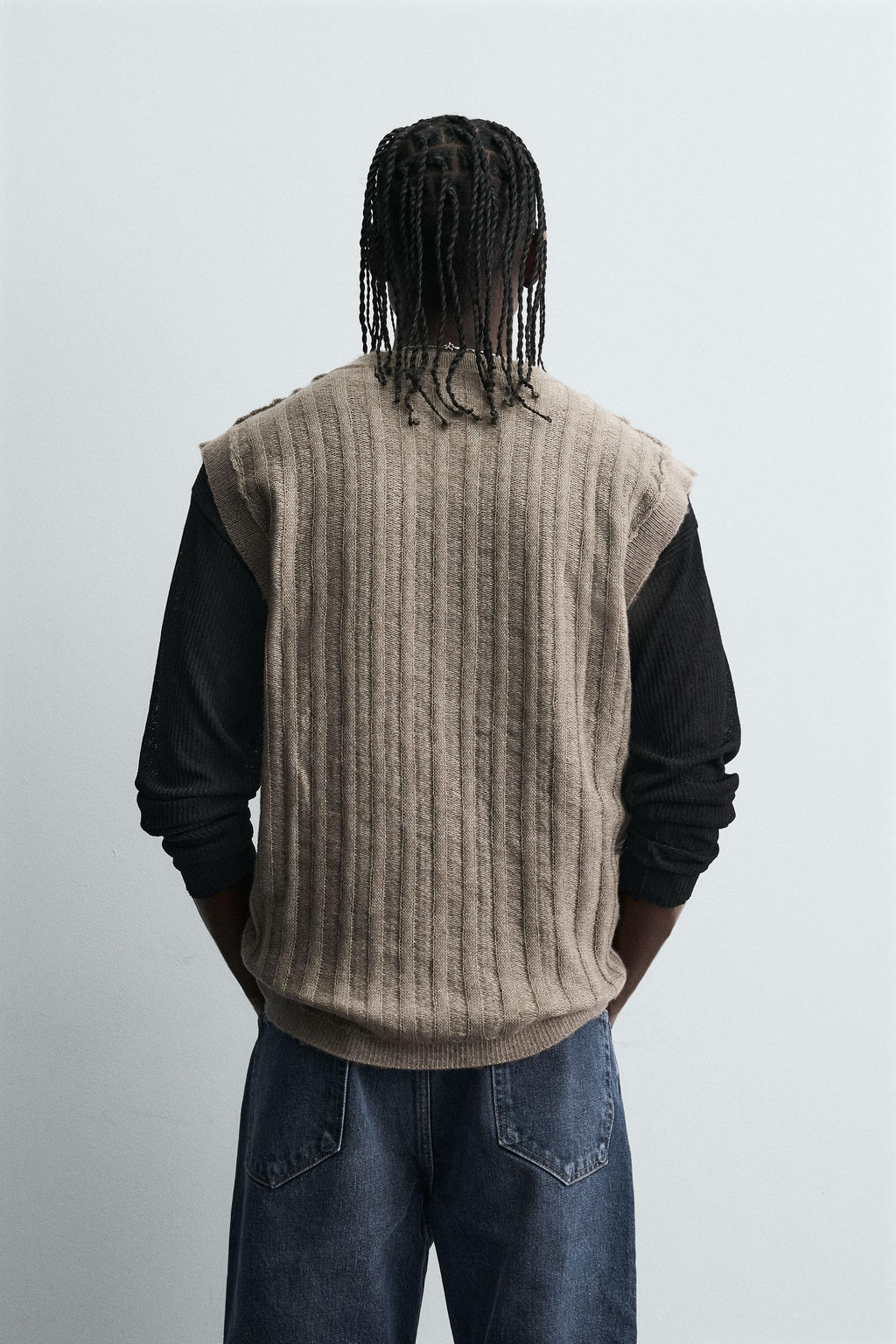 REVERSIBLE INSIDE-OUT KNIT VEST - Zara фото 3