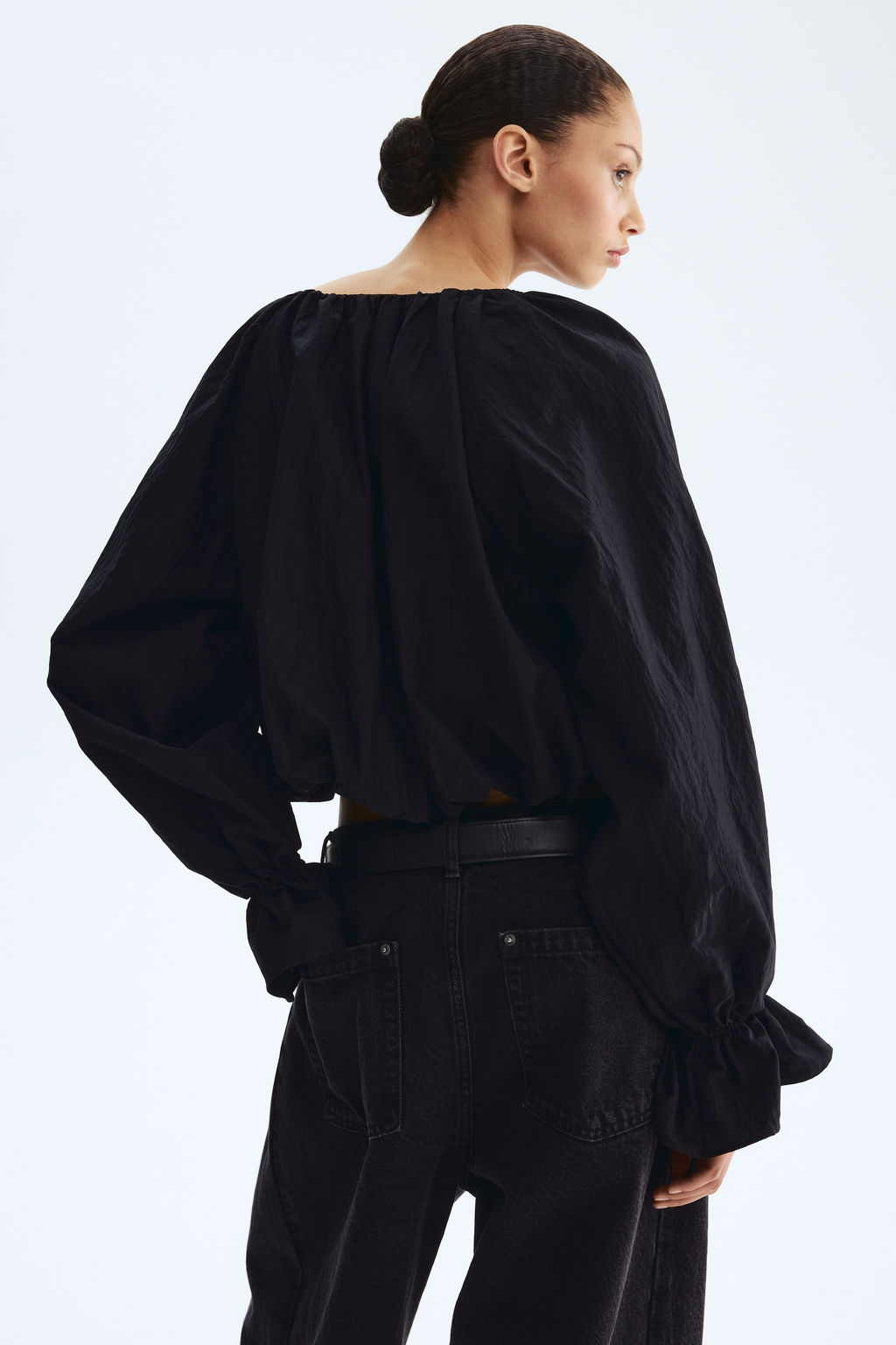 Blusa globo con efecto arrugado - H&m фото 5