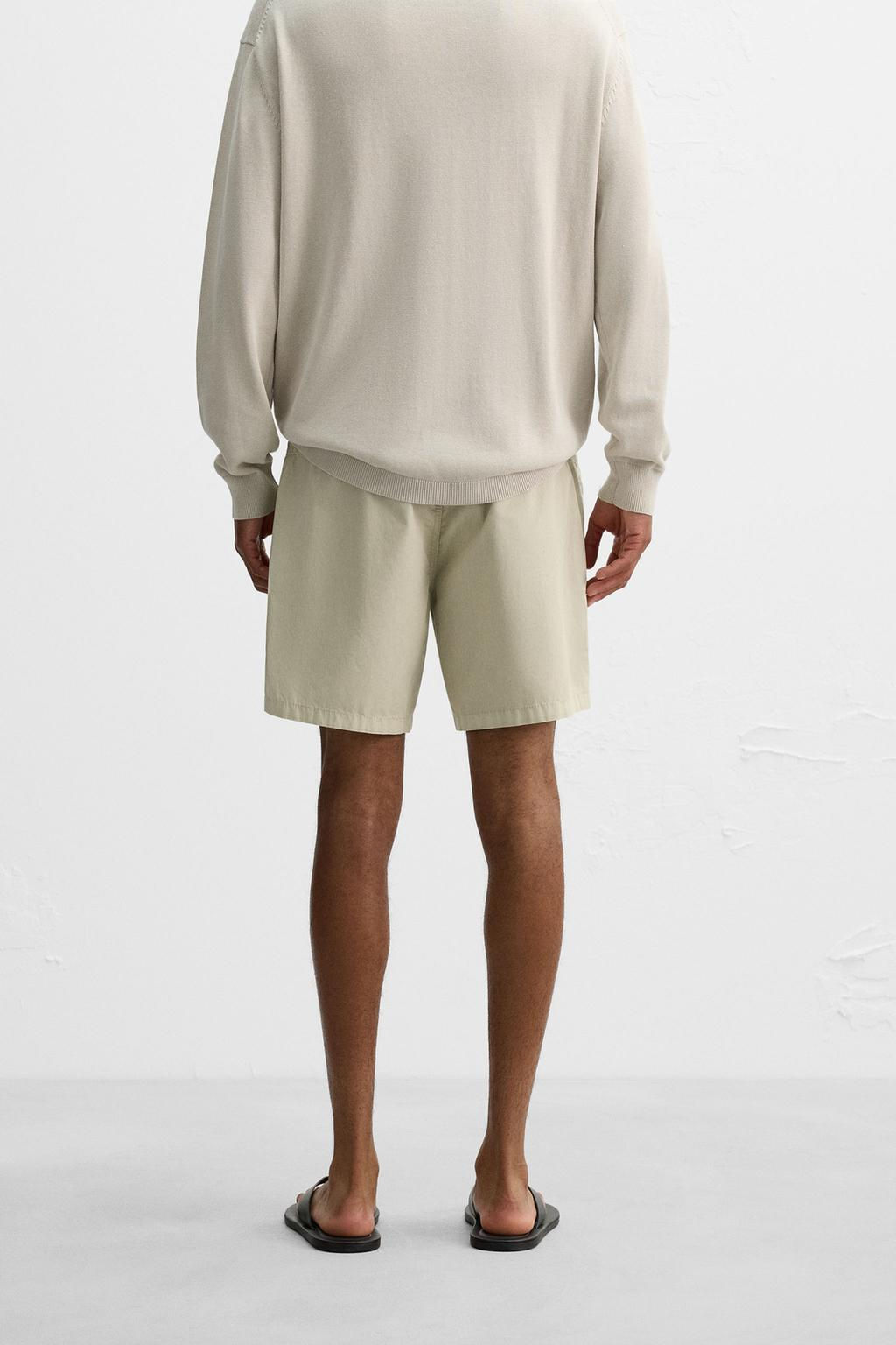 WASHED COTTON BERMUDA SHORTS - Zara фото 13