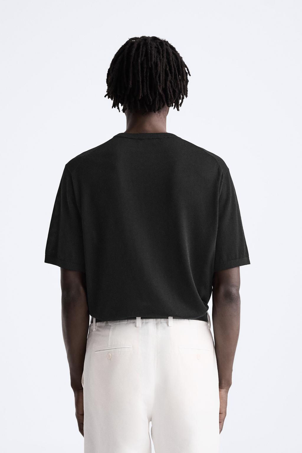 KNIT COTTON - SILK T-SHIRT - Zara фото 11