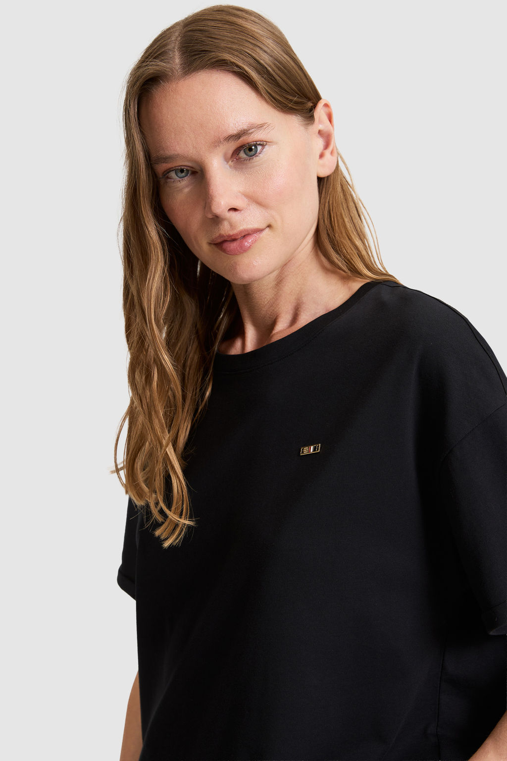 Kad_n Siyah Bisiklet Yaka Basic Ti__rt - U.s. polo assn фото 2