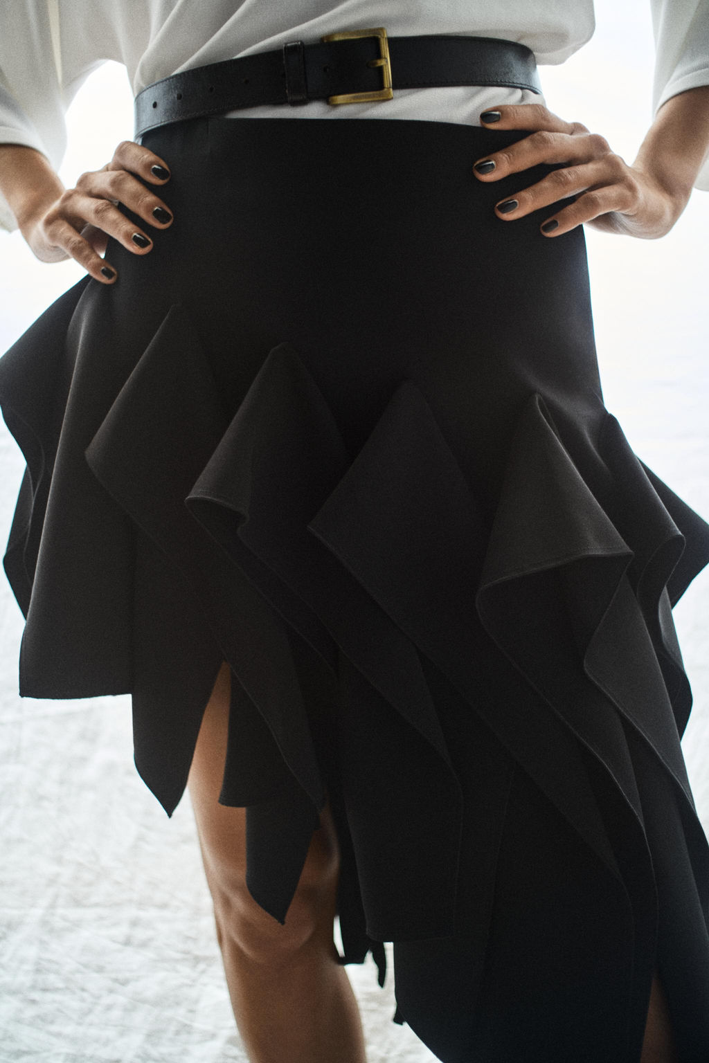 FALDA ASIM?TRICA ZW COLLECTION / Negro