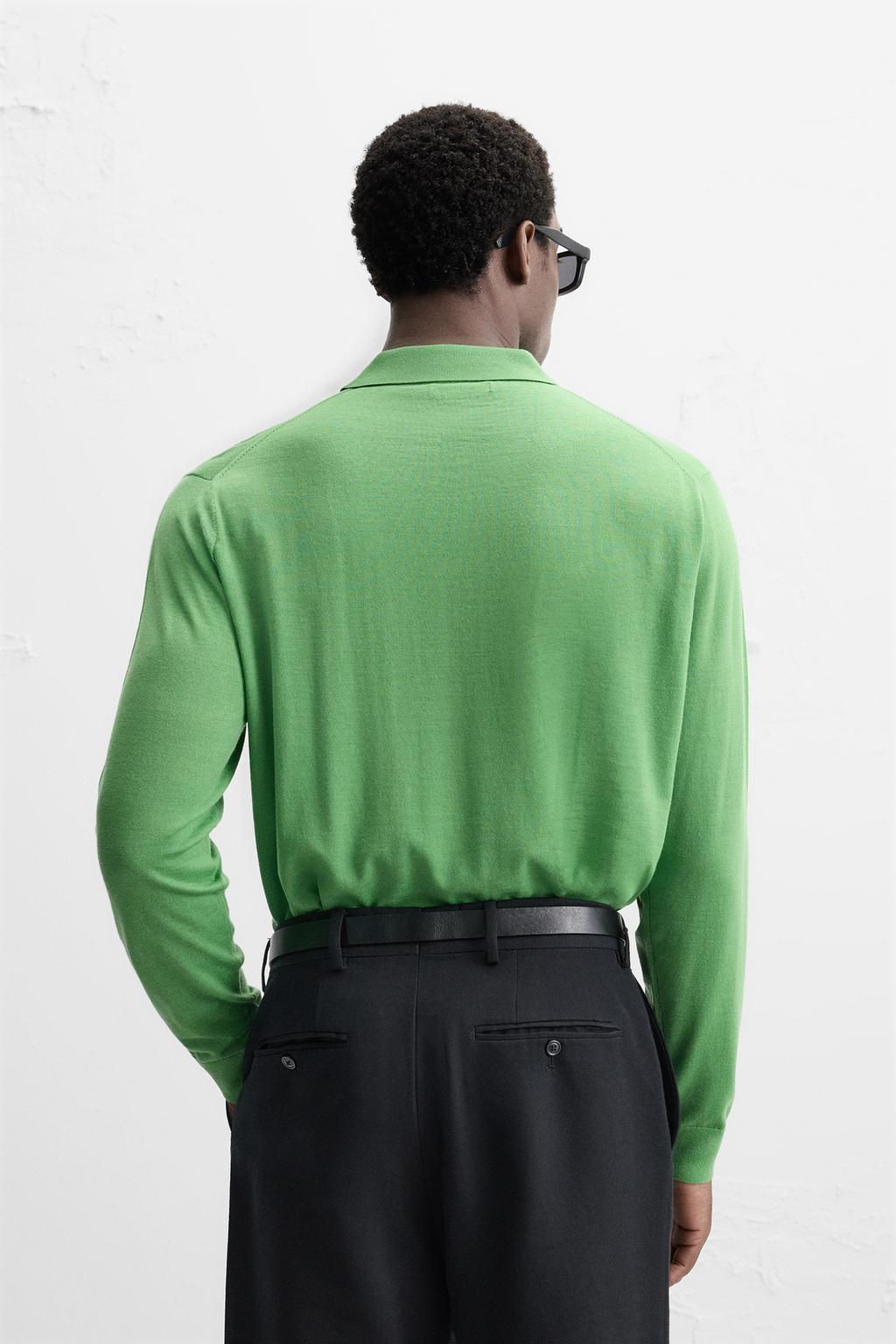 100% WOOL KNIT POLO SHIRT - Zara фото 3