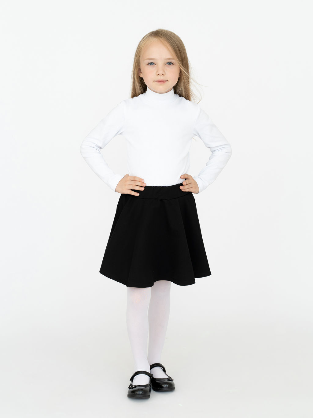 Юбка детская школьная черная 454 (134, 68)