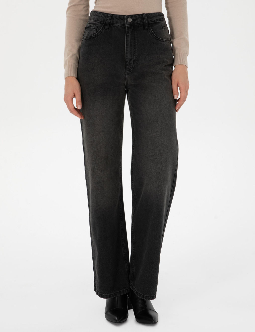 Siyah Loose Fit Jean Pantolon - Pierre cardin фото 2
