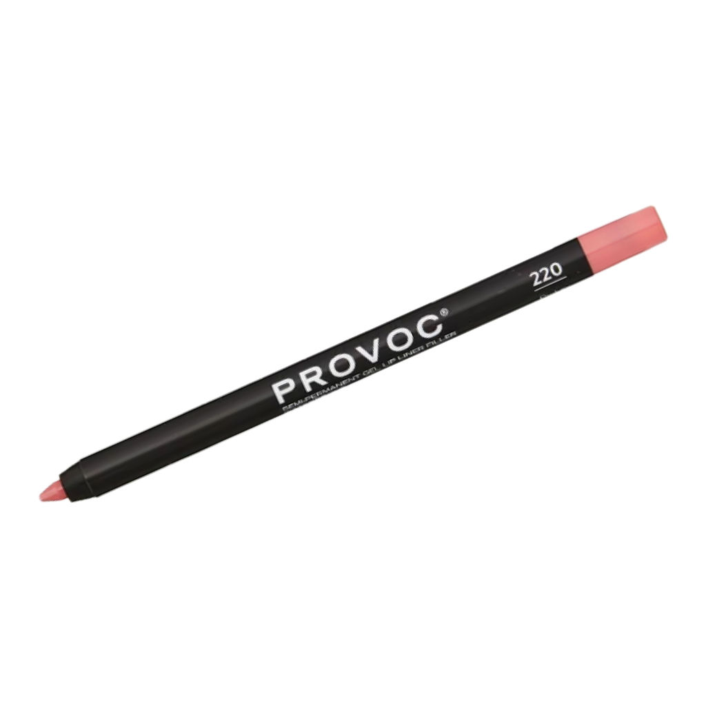 Provoc Гелевый карандаш-подводка для губ водостойкий / Semi Permanent Gel Eye Liner Filler №220 Pinkey, розово-бежево-лососевый
