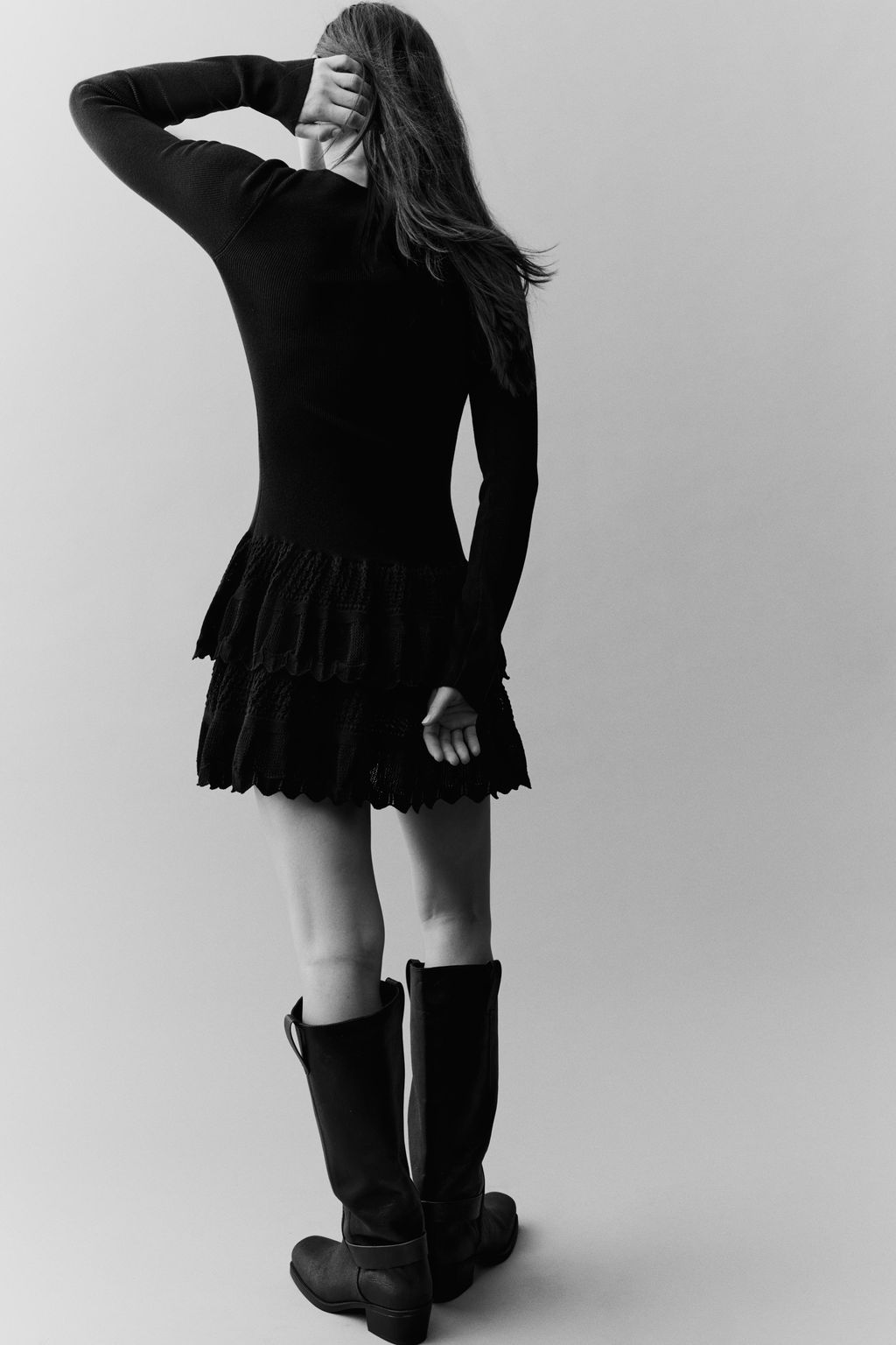 Vestido con falda escalonada - H&m фото 4