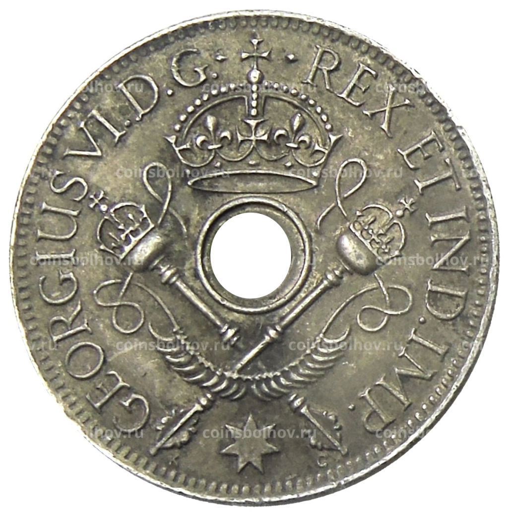 Монета 1 шиллинг 1938 года Британская Новая Гвинея