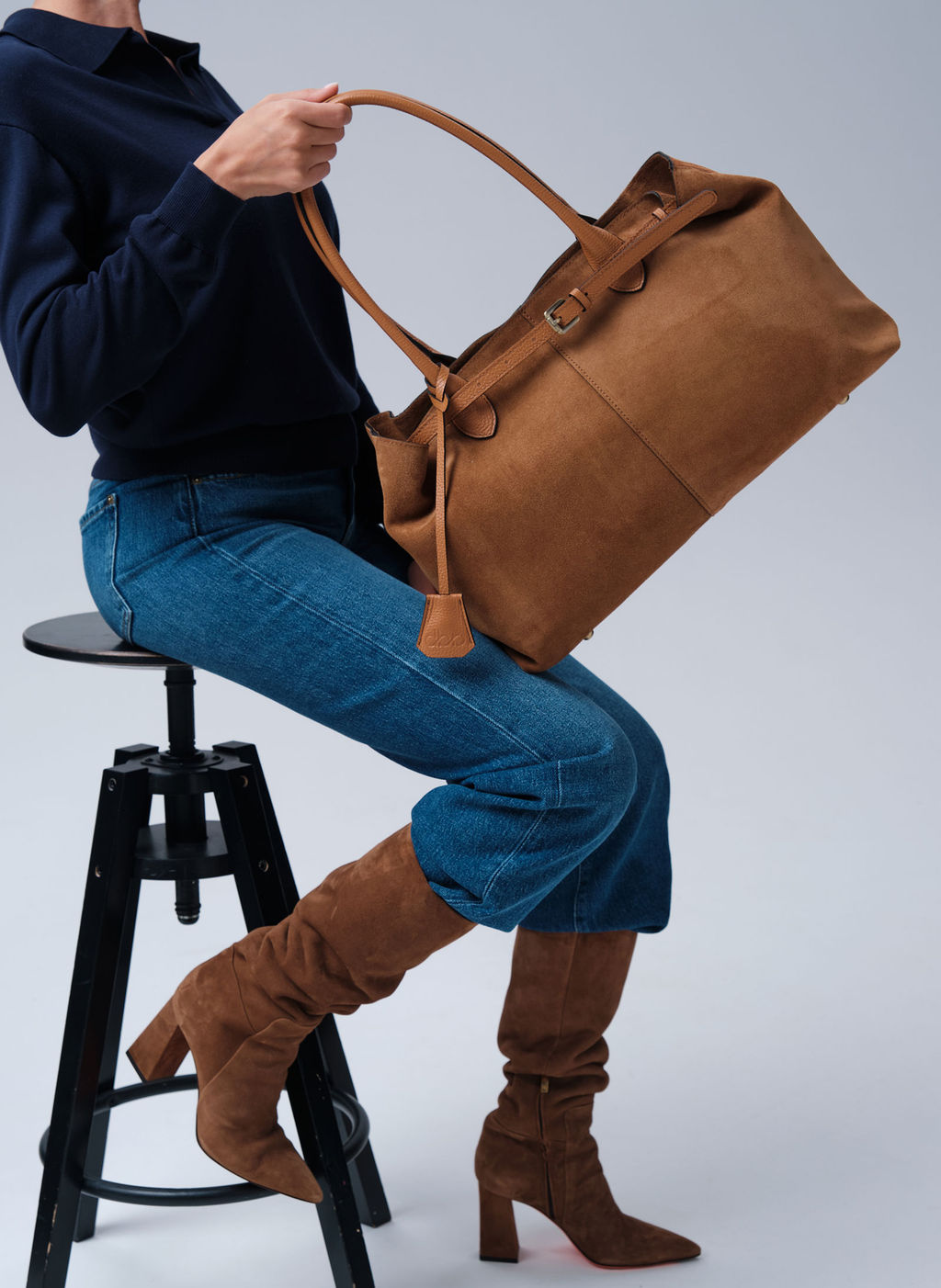 Замшевая сумка Daniela DBR 31375 светло-коричневый  фото 4