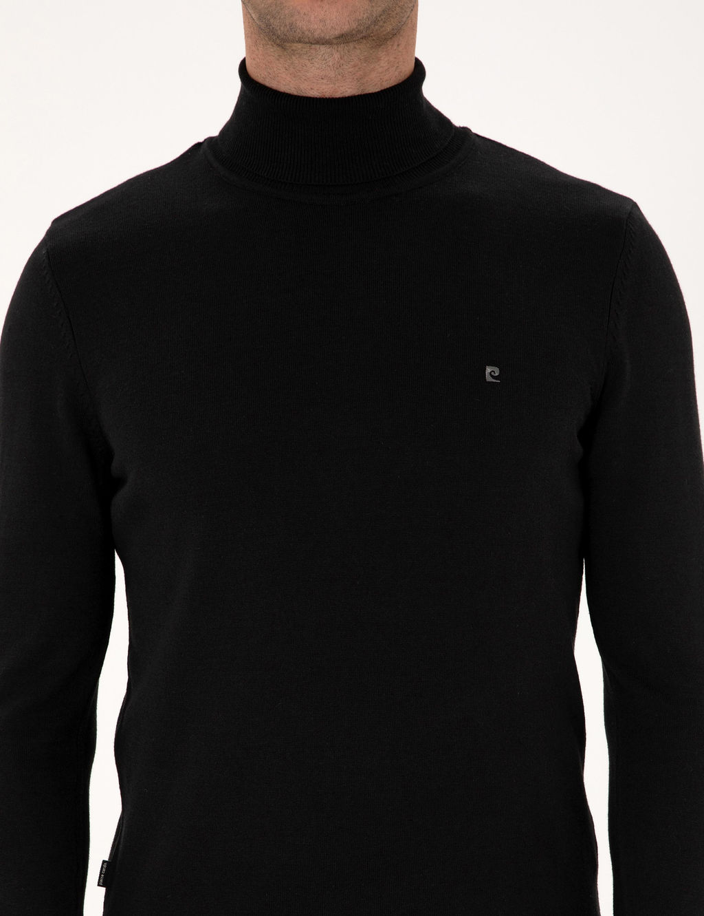 Siyah Slim Fit Bal_k__ Yaka Basic Triko Kazak - Pierre cardin фото 6