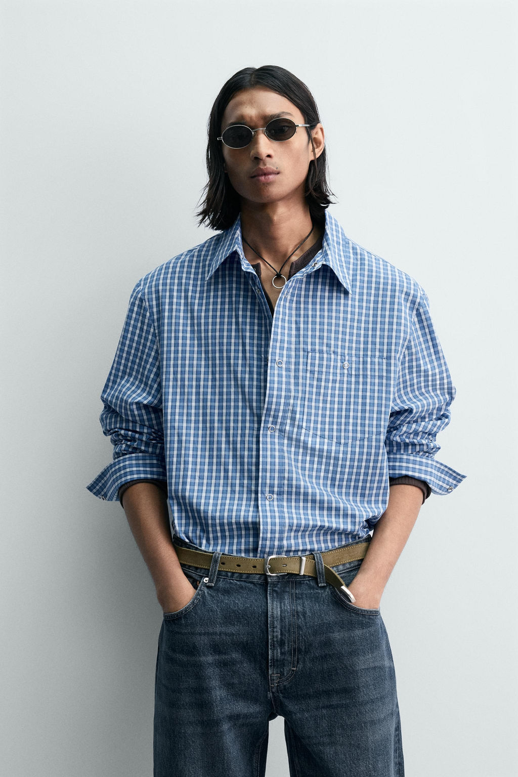 LIMITED EDITION RELAXED FIT CHECKS SHIRT - Zara фото 2