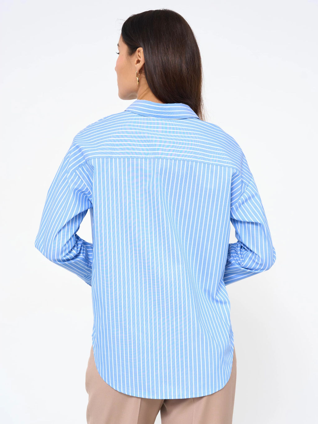 Блузка женская дл. рук. T-lab TL-B-0004V-6134 голубой.полоска  фото 3