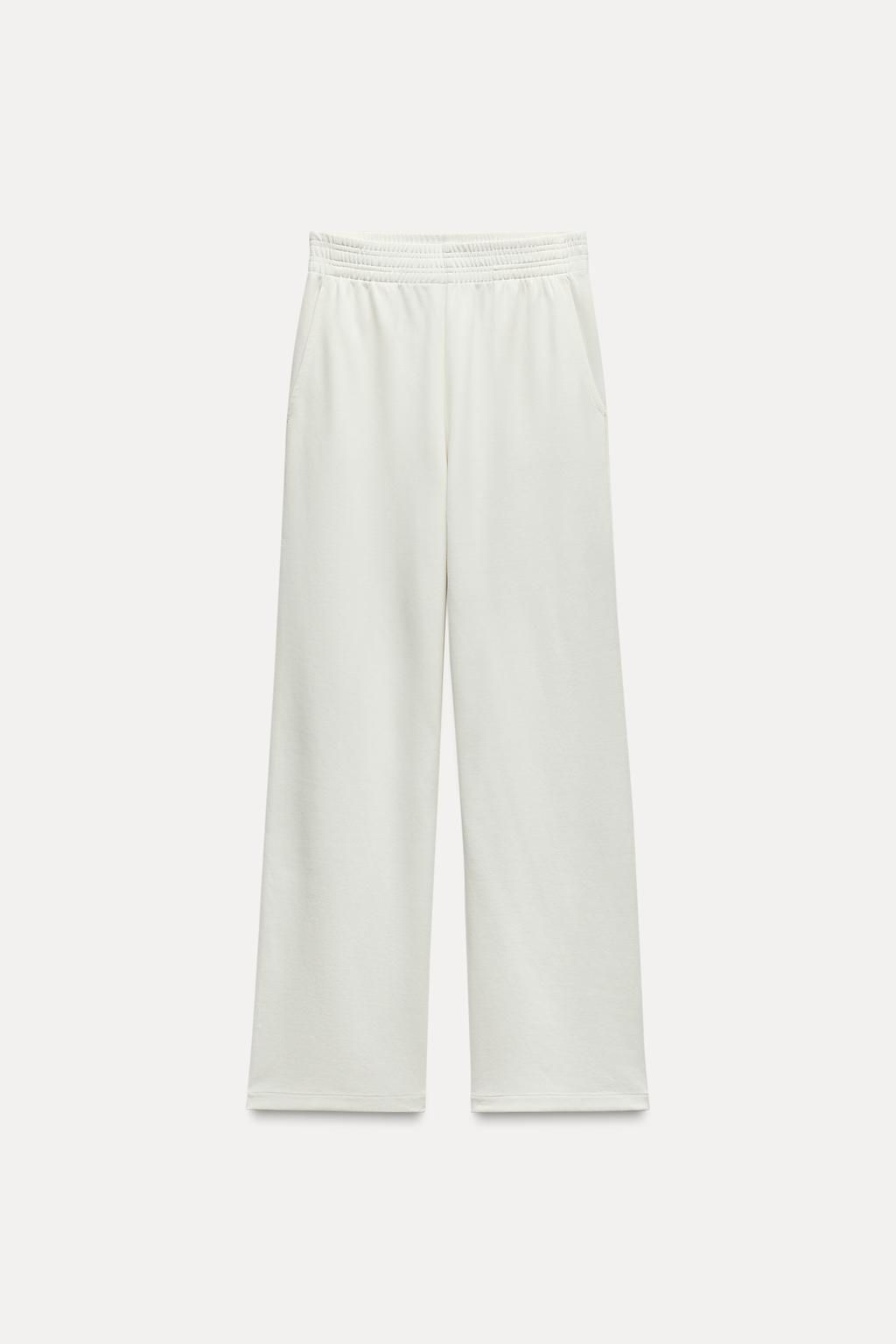 WASHED INTERLOCK TROUSERS - Zara фото 6