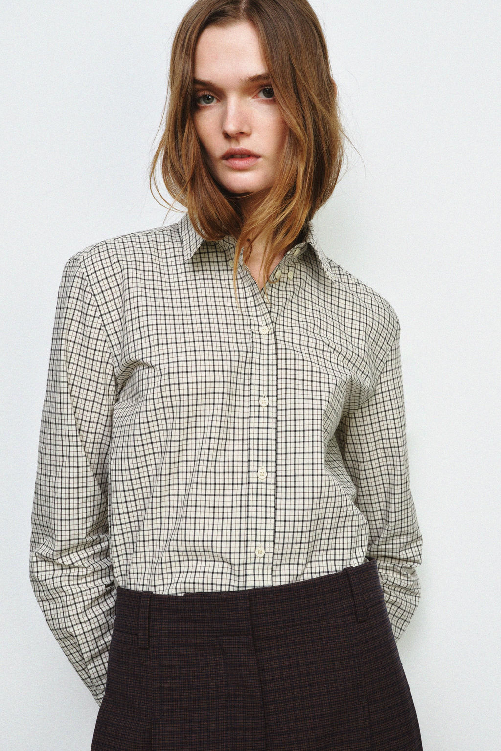 ZW COLLECTION CHECK SHIRT - Zara фото 8
