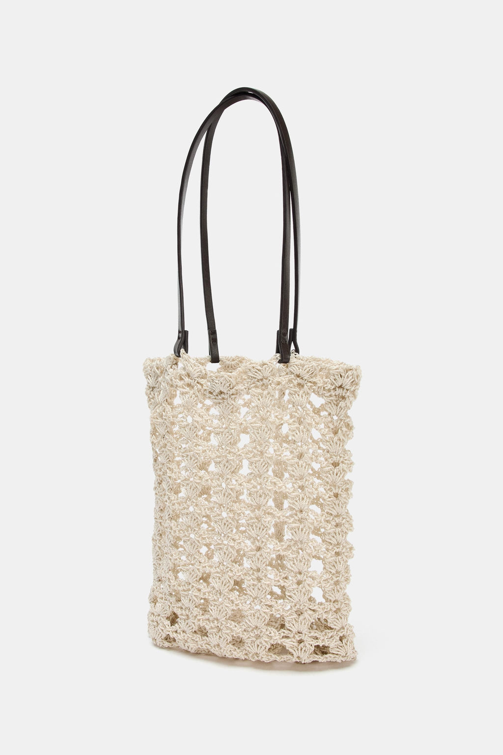 CROCHET-KNIT MINI TOTE BAG - Zara фото 5