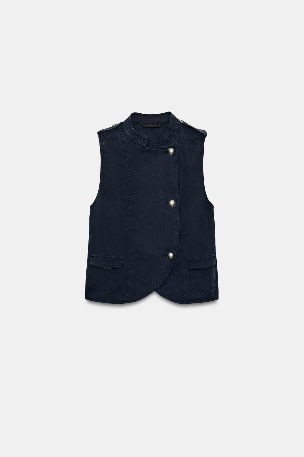 TOP CHALECO TRABILLAS BOTONES / Azul - Zara фото 5