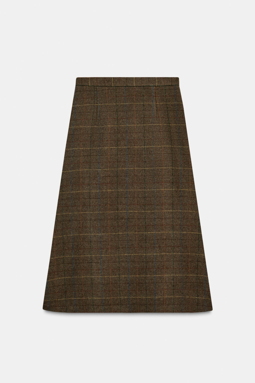 CHECK SKIRT WITH WOOL ZW COLLECTION - Zara фото 10