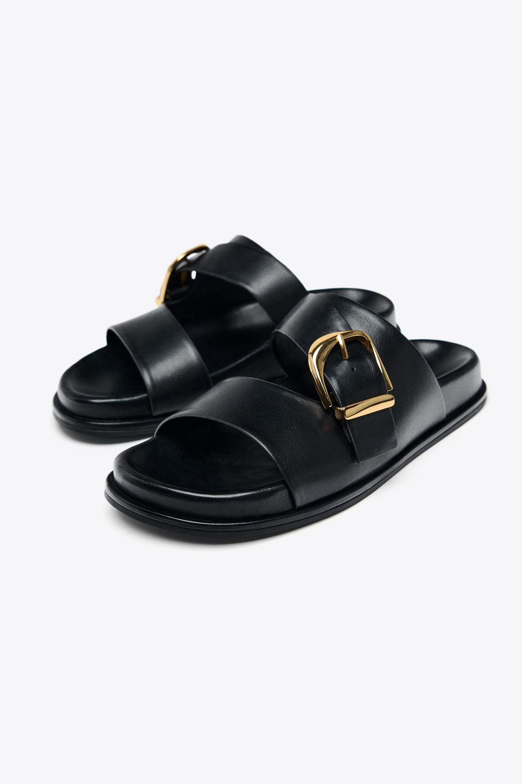BUCKLED FLAT SANDALS