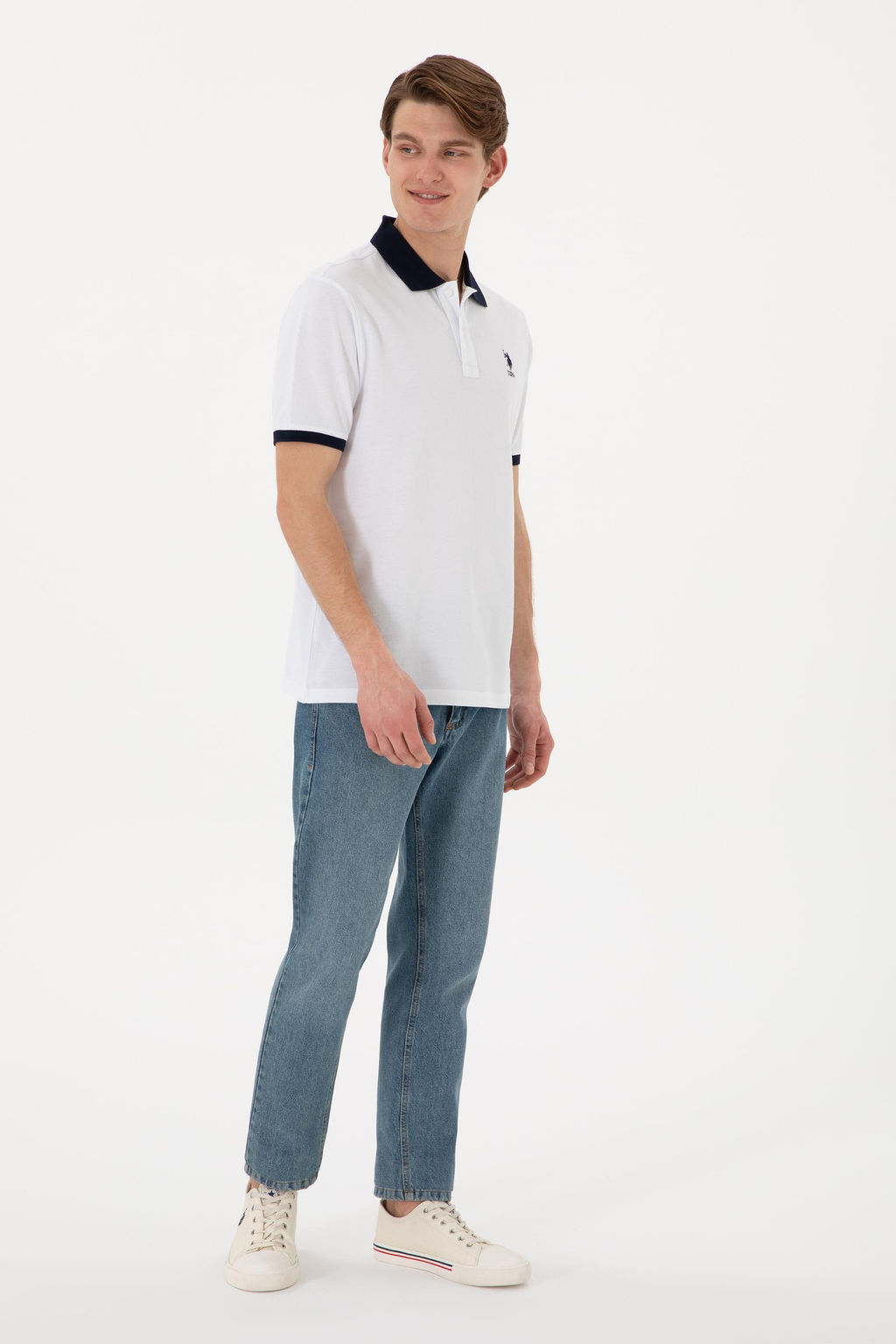 Erkek Beyaz Basic Ti__rt Sepette S_rpriz _ndirim - U.s. polo assn фото 5