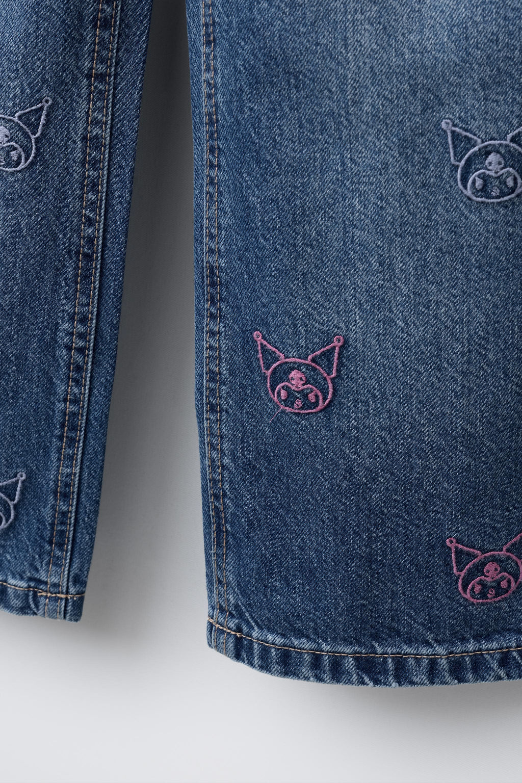 KUROMI SANRIO WIDE-LEG DENIM TROUSERS - Zara фото 3