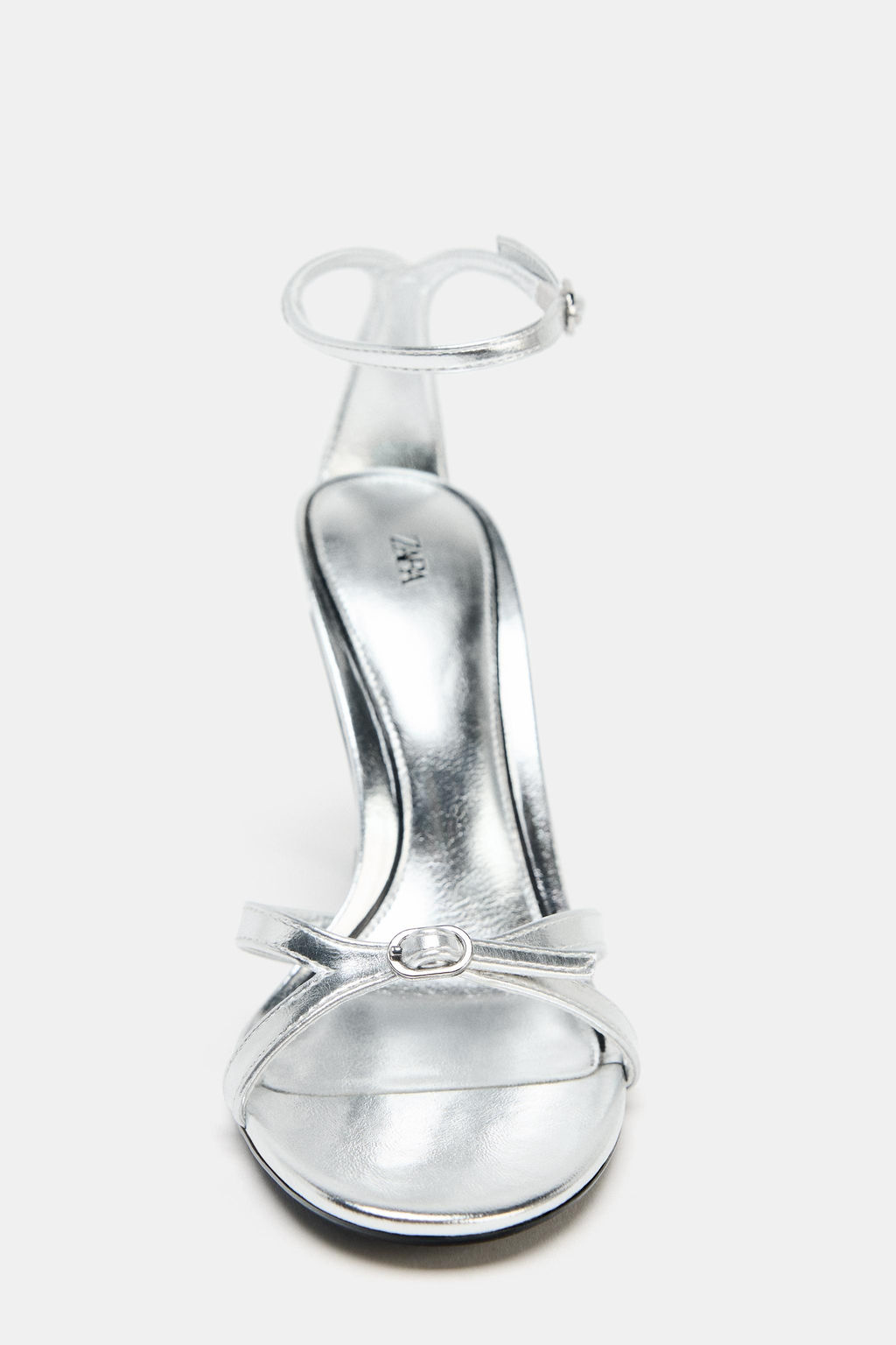 METALLIC HIGH-HEEL SANDALS - Zara фото 23