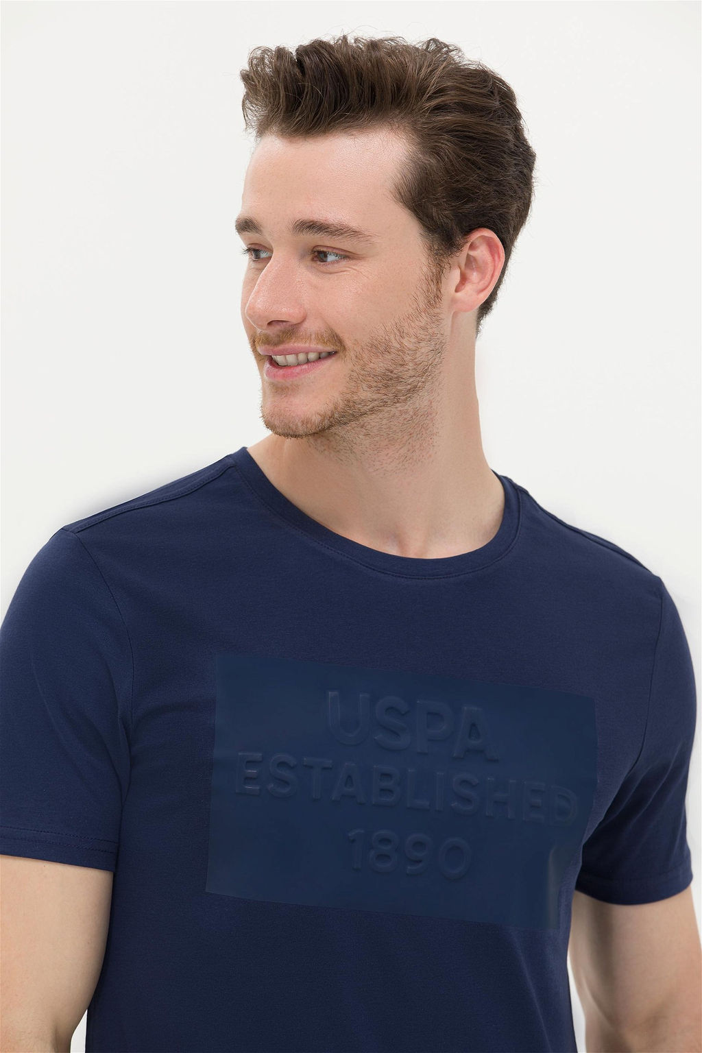 U. S. Polo Assn Мужская темно-синяя футболка с круглым вырезом - U.s. polo assn фото 9