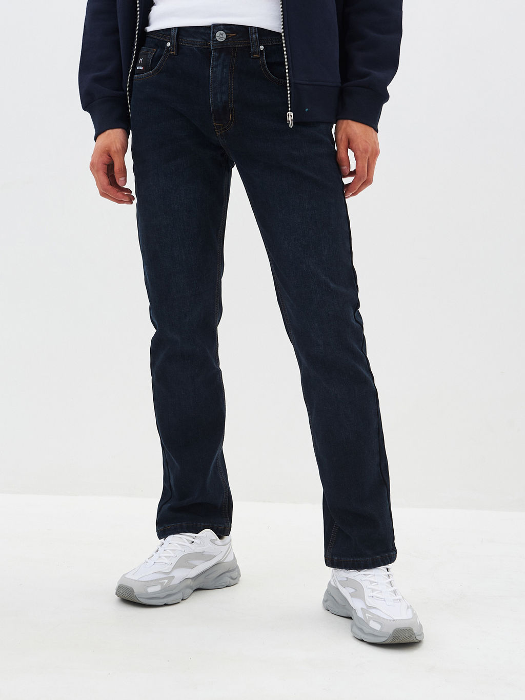 Утепленные мужские джинсы прямые кроя с начесом - Mossmore фото 2