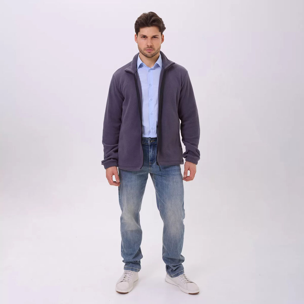 RODOS Толстовка на молнии мужская флис М-321 Синий  фото 44