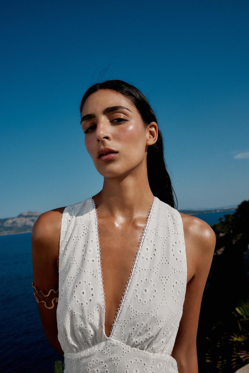 EMBROIDERED MIDI DRESS - Zara фото 4