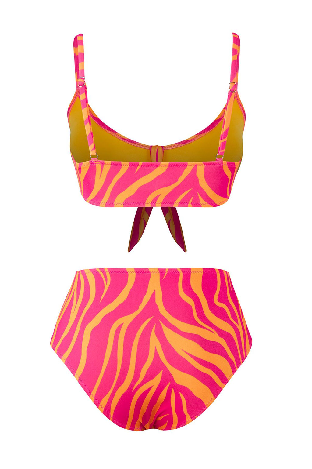 TRENDYOLMILLA Soyut Desenli Ucgen Baglama Detayl? Normal Bel Bikini Tak?m? TBESS25BT00186  фото 6