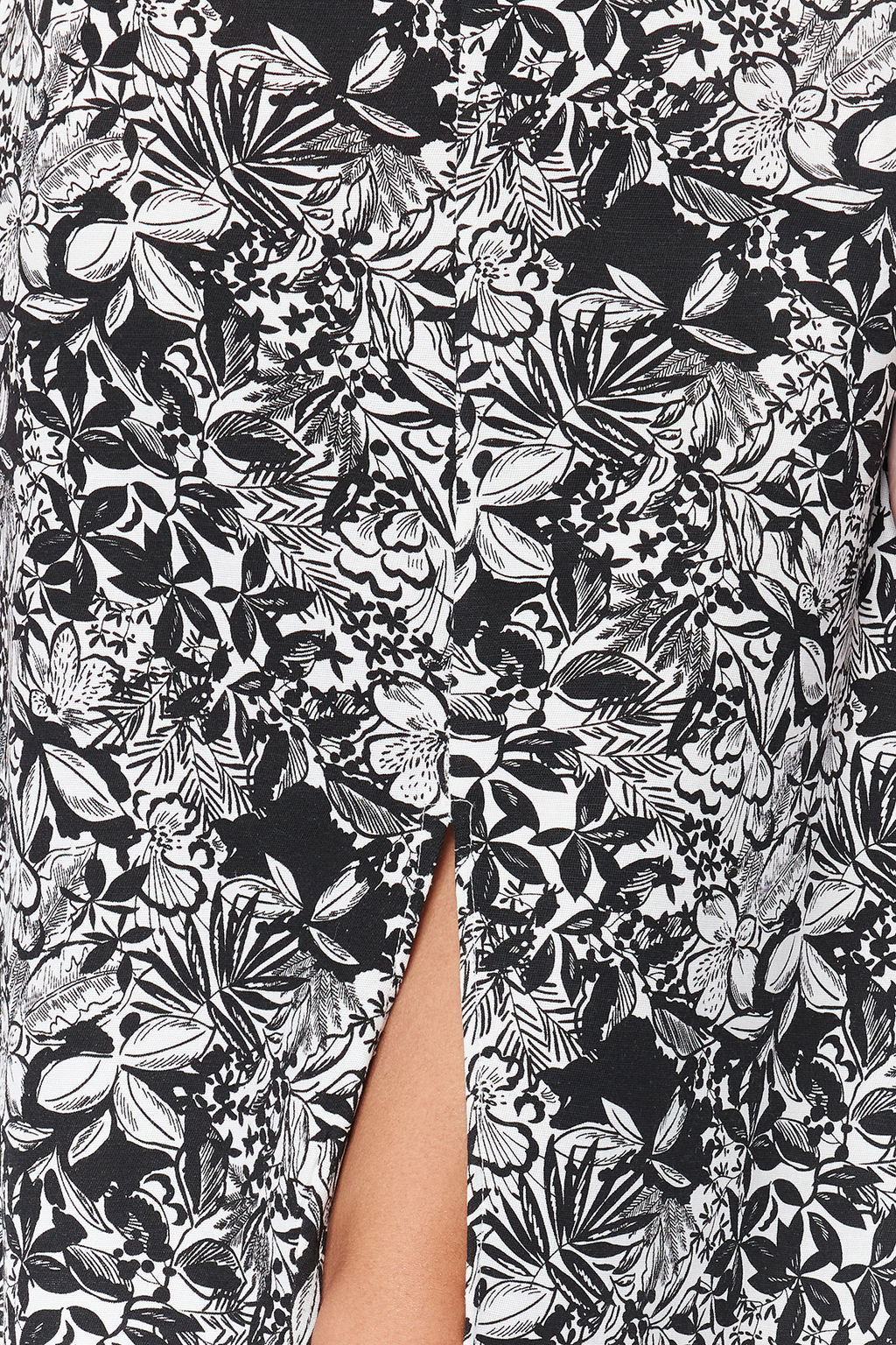 Siyah Desenli Onden Y?rtmac Detayl? Midi Boy Dokuma Keten Gorunumlu Etek TWOSS24ET00104 - Trendyolmilla фото 5