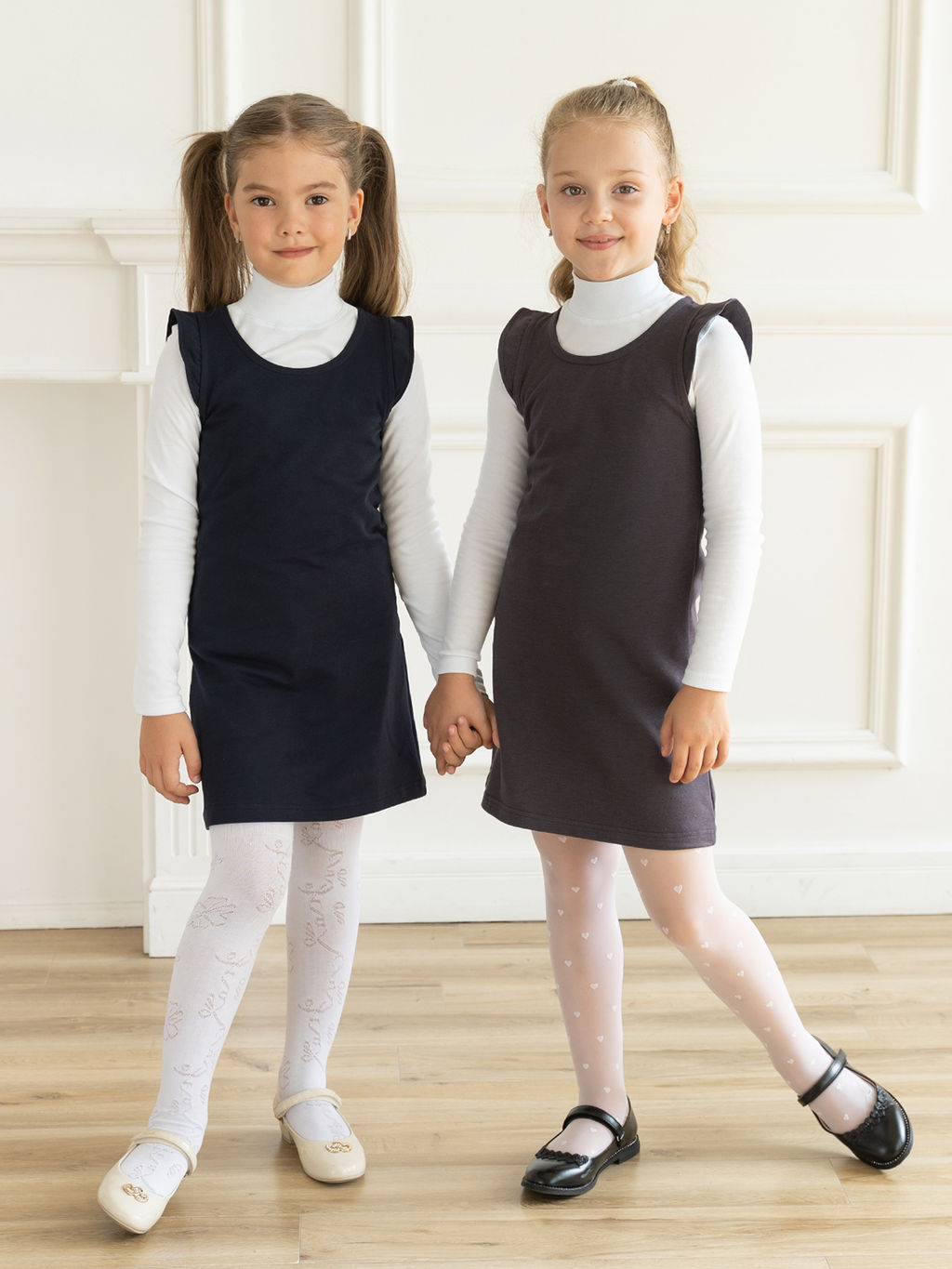 Платье детское сарафан темносерый