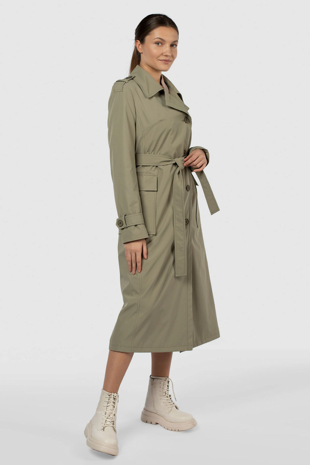 03-3274 Плащ женский (пояс) - El podio фото 2