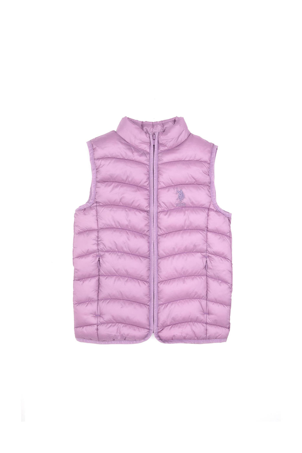 K_z _ocuk Lila Kapitone _i_me Yelek Sepette S_rpriz _ndirim - U.s. polo assn фото 2