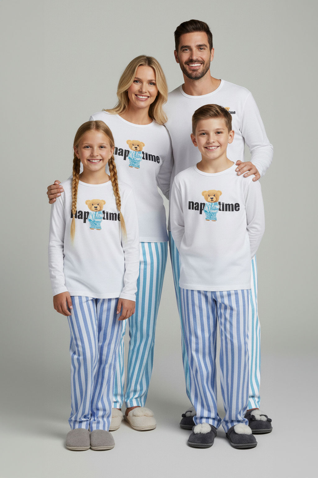 Kad?n Couple/Cift Ekru %100 Pamuklu Cizgili Ay?c?kl? Orme Pijama Tak?m? THMAW25PT00171 - Trendyolmilla фото 19