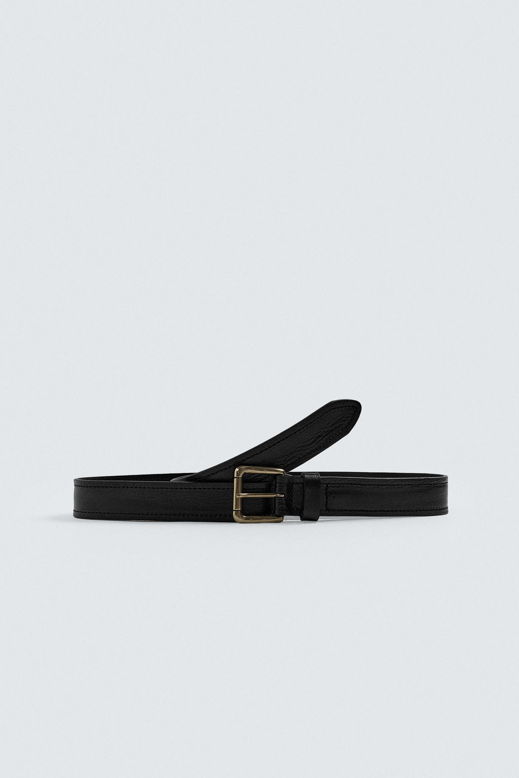 VINTAGE EFFECT LEATHER BELT - Zara фото 4